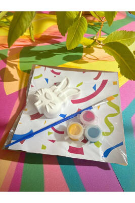 2'Lİ SET -Tavşan ve UğurBöceği /Taş Boyama Seti, dıy, kendin Yap, doğum Günü Hediyesi, (3+3) 6 Adet - 3