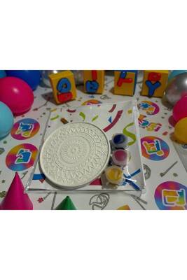 Adet Mandala Bardak Altlığı Taş Boyama Seti, Kendin Yap, Doğum Günü Hediyesi 12 ( 6+6)  - 2