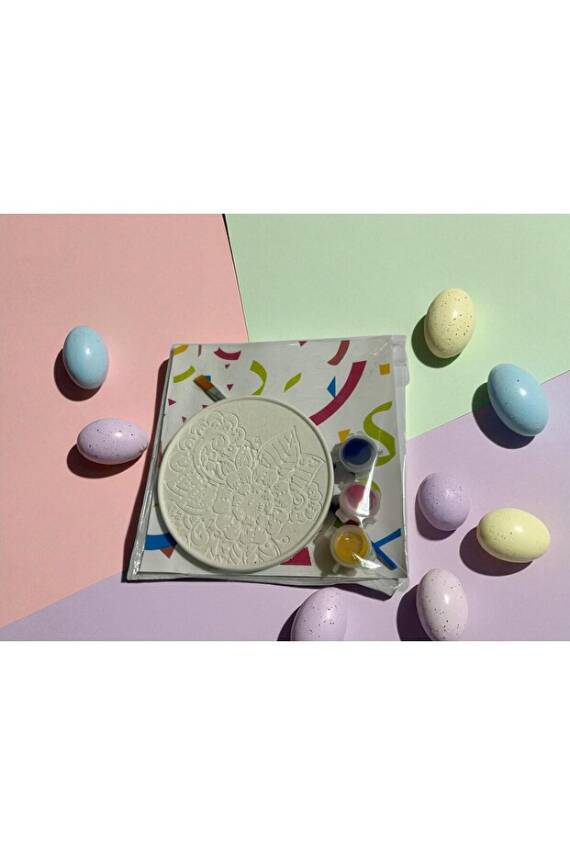 Adet Mandala Bardak Altlığı Taş Boyama Seti, Kendin Yap, Doğum Günü Hediyesi 12 ( 6+6)  - 5