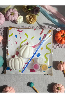 Bal Kabağı Taş Boyama Seti, dıy, kendin Yap, doğum Günü Hediyesi 6 Adet 