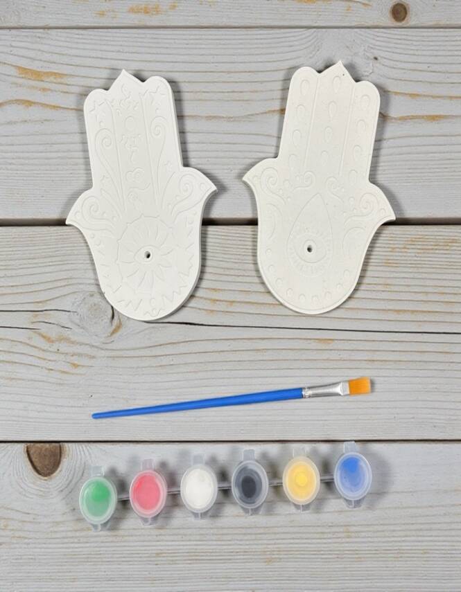 Boyanabilir Taş Tozu Hamsa (Fatma Ana Eli) Tütsülük – El Yapımı Tütsü Standı, Minimal Ev Aksesuarı - 10