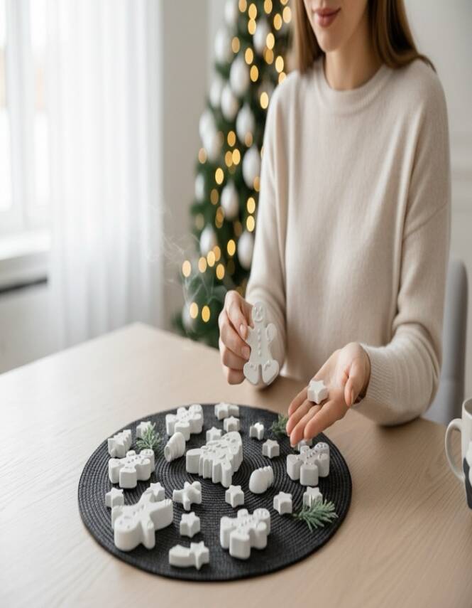 Boyanabilir Yılbaşı Figürleri Seti | Noel Temalı Taş Boyama Figürleri | Çocuk ve Yetişkin Hobi Seti - 11