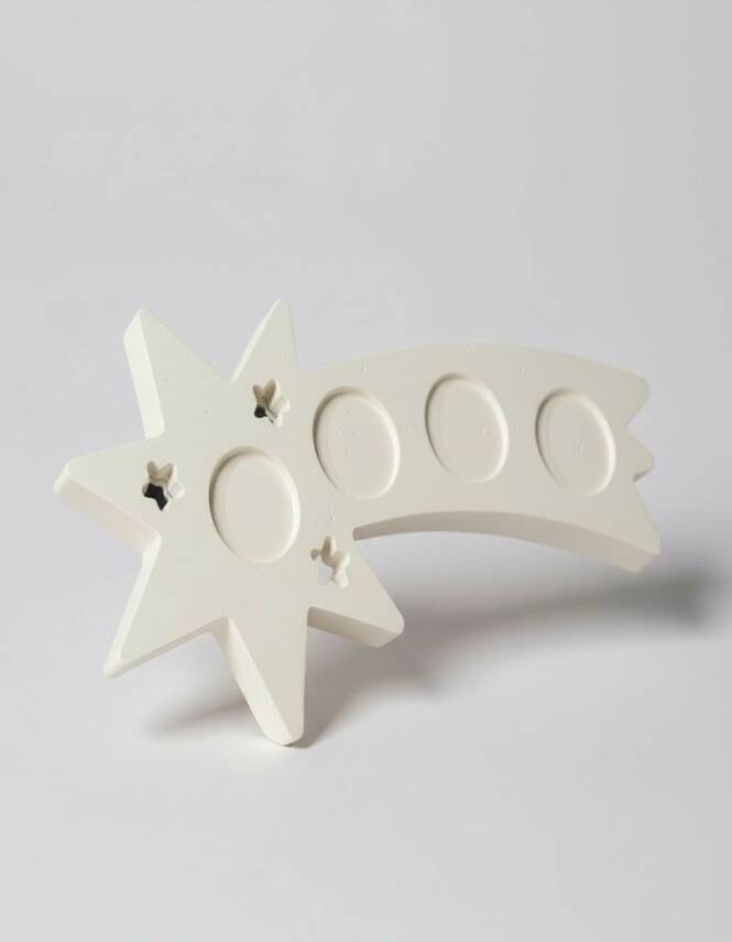 Dekoratif Kayan Yıldız Mumluk & Tealight Standı – Minimal El Yapımı Tasarım, Ev Dekorasyonu - 1