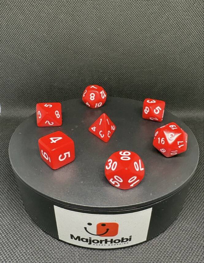 DND FRP 7’li Zar Seti – Kırmızı | Dungeons & Dragons Masaüstü RPG Oyun Zarı Seti - 5