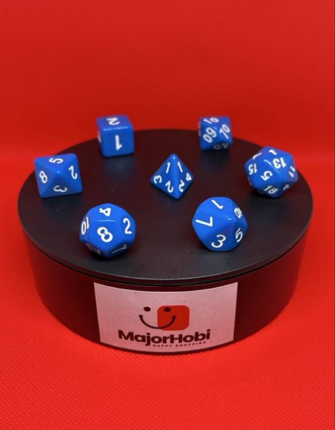 DND FRP 7’li Zar Seti – Mavi | Dungeons & Dragons Masaüstü RPG Oyun Zarı Seti - 1