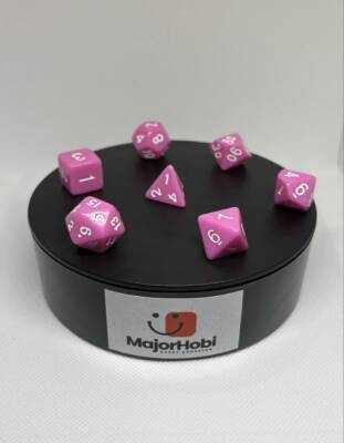 DND FRP 7’li Zar Seti – Pembe | Dungeons & Dragons Masaüstü RPG Oyun Zarı Seti - 6