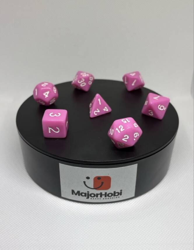 DND FRP 7’li Zar Seti – Pembe | Dungeons & Dragons Masaüstü RPG Oyun Zarı Seti - 7