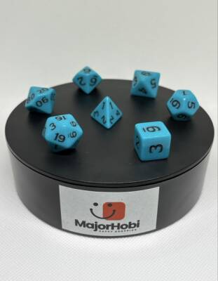 DND FRP 7’li Zar Seti – Petrol Yeşili | Dungeons & Dragons Masaüstü RPG Oyun Zarı Seti - 4