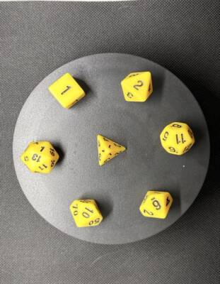 DND FRP 7’li Zar Seti – Sarı | Dungeons & Dragons Masaüstü RPG Oyun Zarı Seti - 2