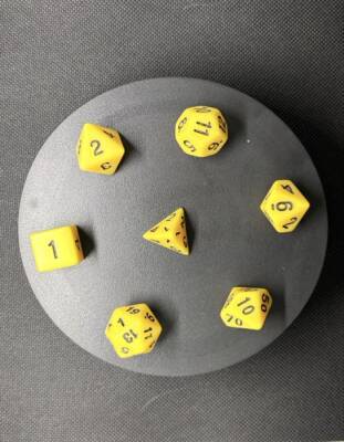 DND FRP 7’li Zar Seti – Sarı | Dungeons & Dragons Masaüstü RPG Oyun Zarı Seti - 5