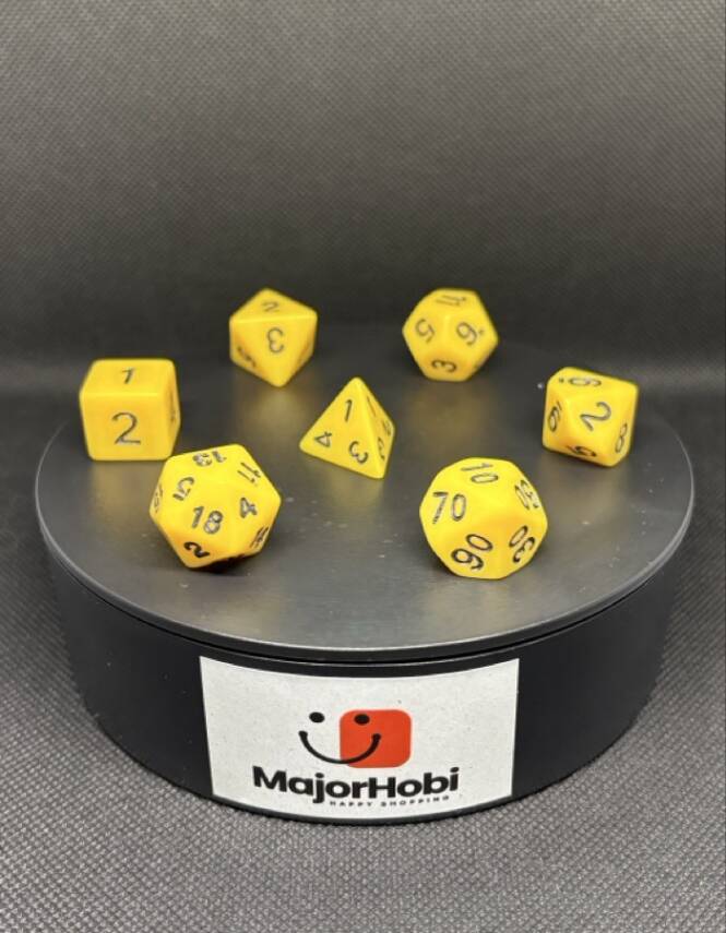 DND FRP 7’li Zar Seti – Sarı | Dungeons & Dragons Masaüstü RPG Oyun Zarı Seti - 1