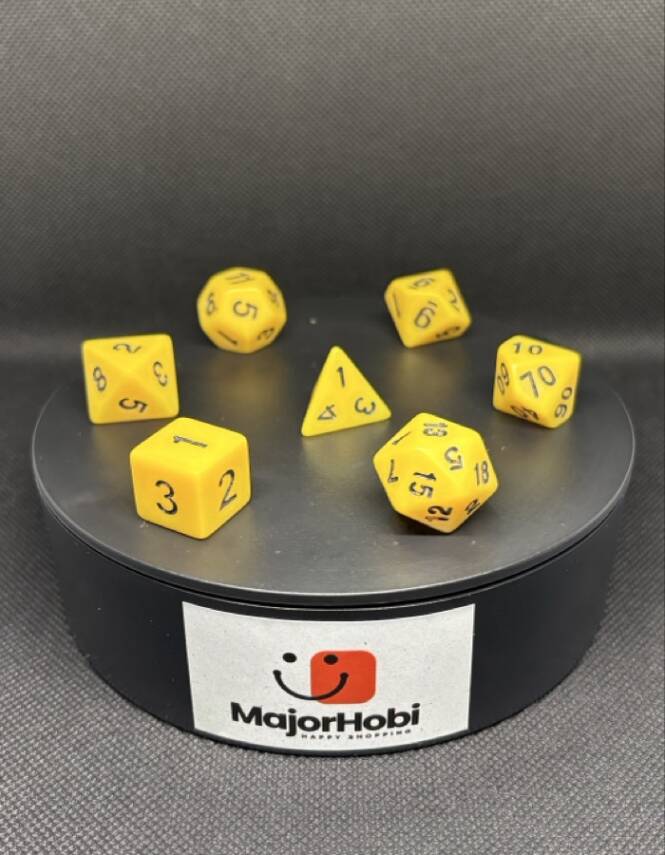 DND FRP 7’li Zar Seti – Sarı | Dungeons & Dragons Masaüstü RPG Oyun Zarı Seti - 3