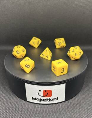 DND FRP 7’li Zar Seti – Sarı | Dungeons & Dragons Masaüstü RPG Oyun Zarı Seti - 4