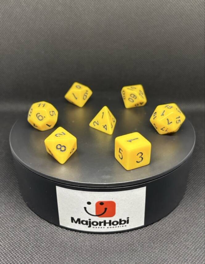DND FRP 7’li Zar Seti – Sarı | Dungeons & Dragons Masaüstü RPG Oyun Zarı Seti - 4