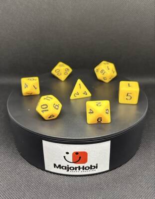 DND FRP 7’li Zar Seti – Sarı | Dungeons & Dragons Masaüstü RPG Oyun Zarı Seti - 6