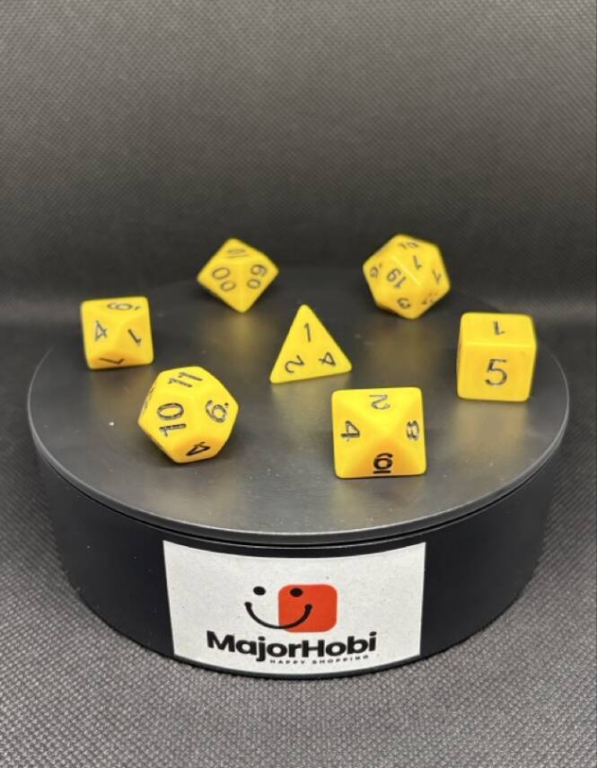 DND FRP 7’li Zar Seti – Sarı | Dungeons & Dragons Masaüstü RPG Oyun Zarı Seti - 6