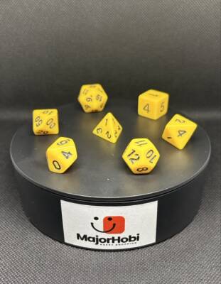 DND FRP 7’li Zar Seti – Sarı | Dungeons & Dragons Masaüstü RPG Oyun Zarı Seti - 7