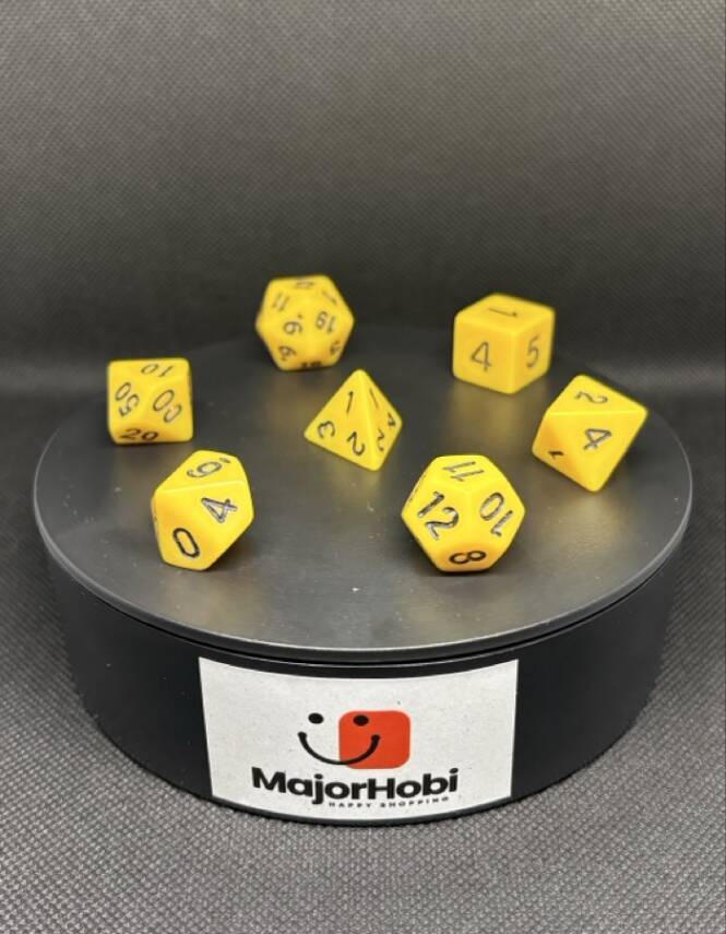 DND FRP 7’li Zar Seti – Sarı | Dungeons & Dragons Masaüstü RPG Oyun Zarı Seti - 7