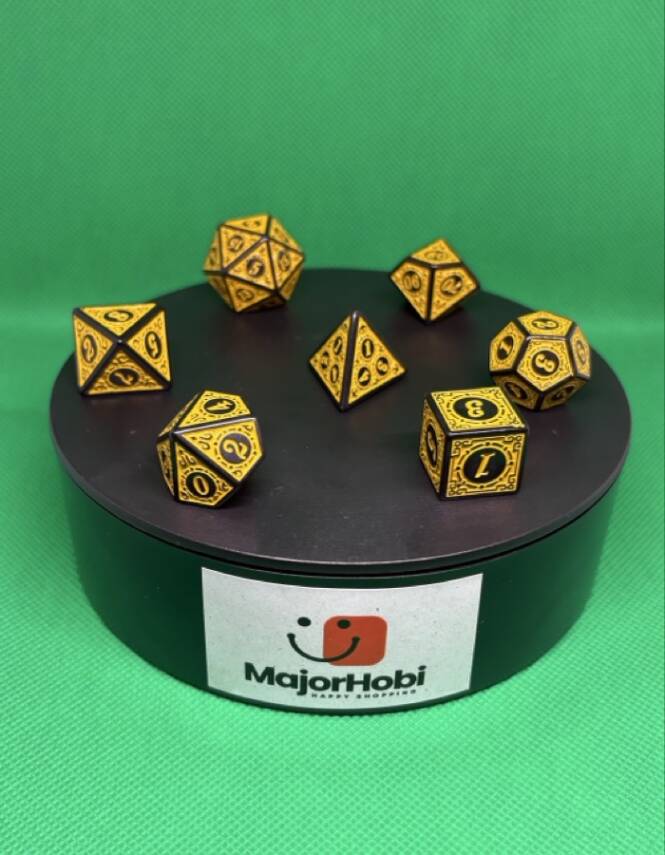DND FRP 7’li Zar Seti – Sarı Renk | Dungeons & Dragons Masaüstü RPG Oyun Zarı Seti - 4
