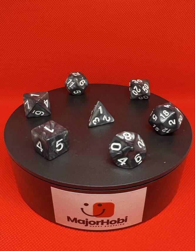 DND FRP 7’li Zar Seti – Sedefli Gri | Dungeons & Dragons Masaüstü RPG Oyun Zarı Seti - 2