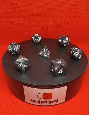 DND FRP 7’li Zar Seti – Sedefli Gri | Dungeons & Dragons Masaüstü RPG Oyun Zarı Seti - 3