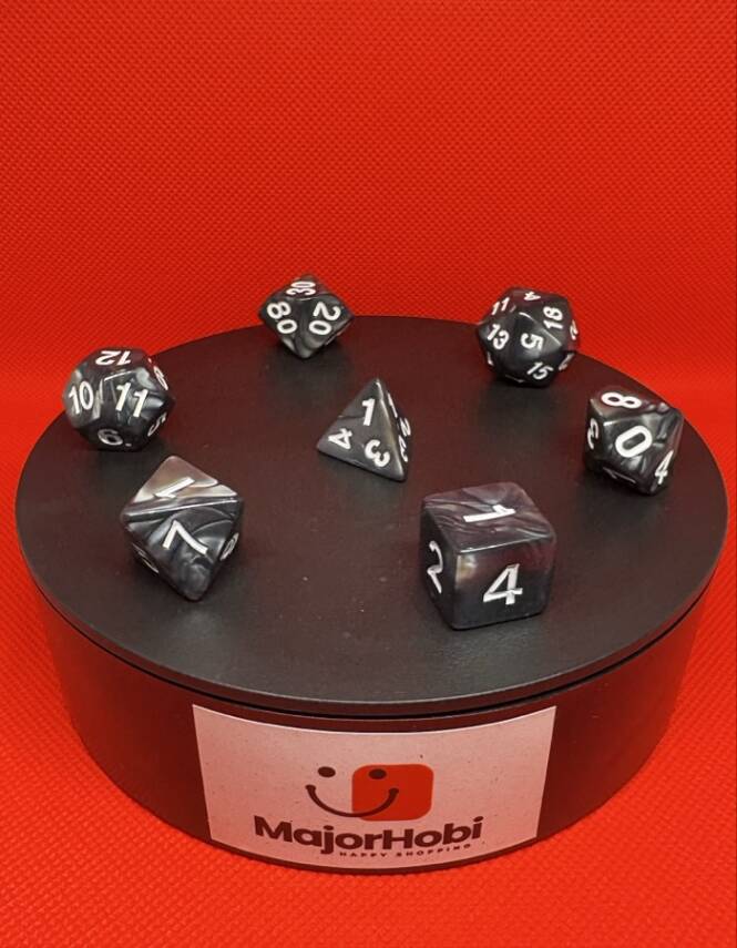 DND FRP 7’li Zar Seti – Sedefli Gri | Dungeons & Dragons Masaüstü RPG Oyun Zarı Seti - 3