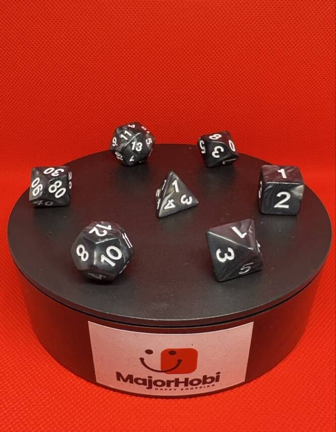 DND FRP 7’li Zar Seti – Sedefli Gri | Dungeons & Dragons Masaüstü RPG Oyun Zarı Seti - 4