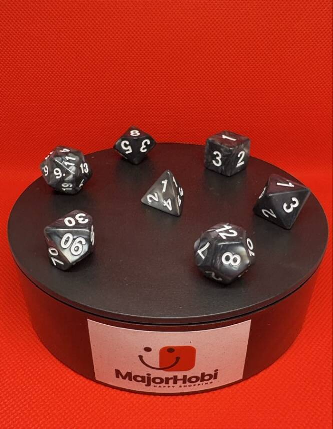 DND FRP 7’li Zar Seti – Sedefli Gri | Dungeons & Dragons Masaüstü RPG Oyun Zarı Seti - 5
