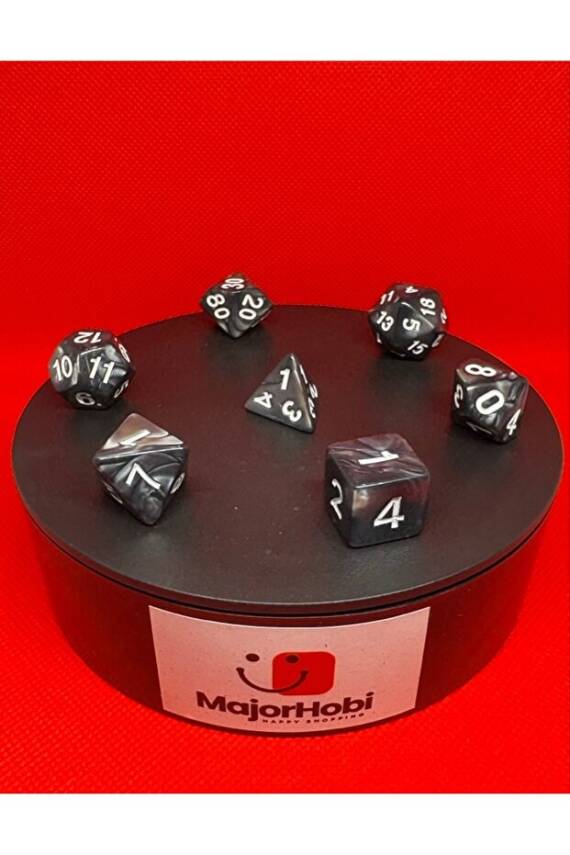 DND FRP 7’li Zar Seti – Sedefli Gri | Dungeons & Dragons Masaüstü RPG Oyun Zarı Seti - 2