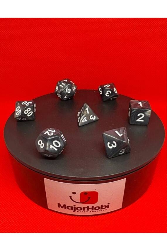 DND FRP 7’li Zar Seti – Sedefli Gri | Dungeons & Dragons Masaüstü RPG Oyun Zarı Seti - 3