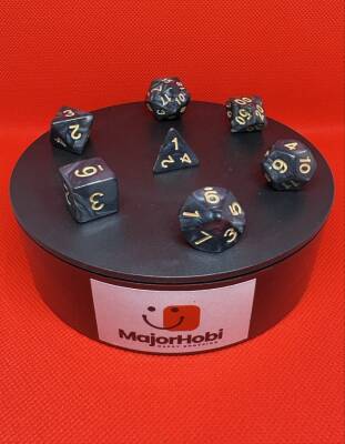 DND FRP 7’li Zar Seti – Sedefli Gri | Dungeons & Dragons Masaüstü RPG Oyun Zarı Seti