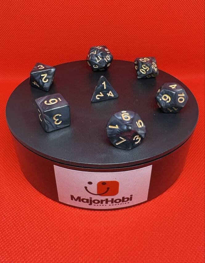 DND FRP 7’li Zar Seti – Sedefli Gri | Dungeons & Dragons Masaüstü RPG Oyun Zarı Seti - 1