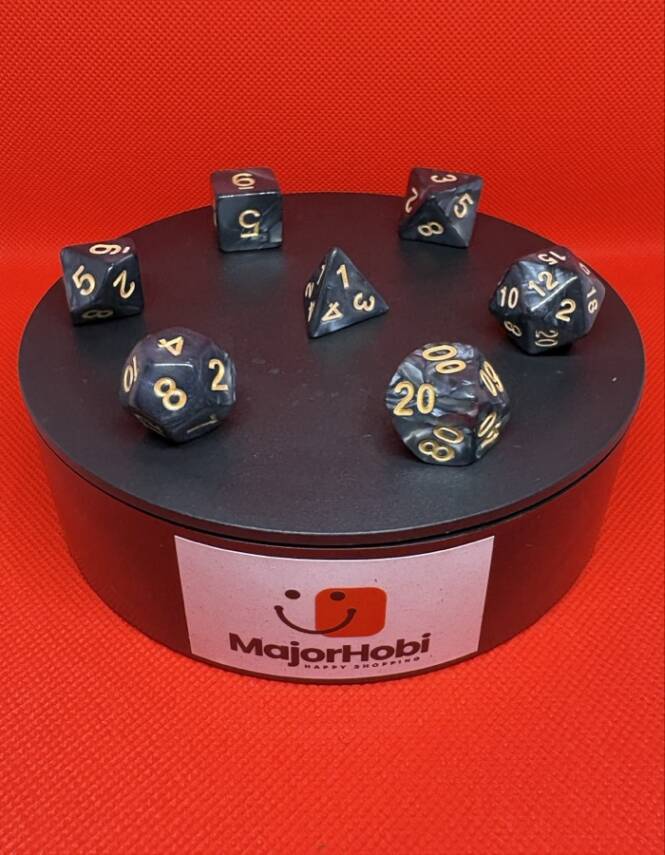 DND FRP 7’li Zar Seti – Sedefli Gri | Dungeons & Dragons Masaüstü RPG Oyun Zarı Seti - 5
