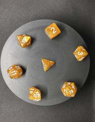 DND FRP 7’li Zar Seti – Sedefli Kahverengi | Dungeons & Dragons Masaüstü RPG Oyun Zarı Seti - 2