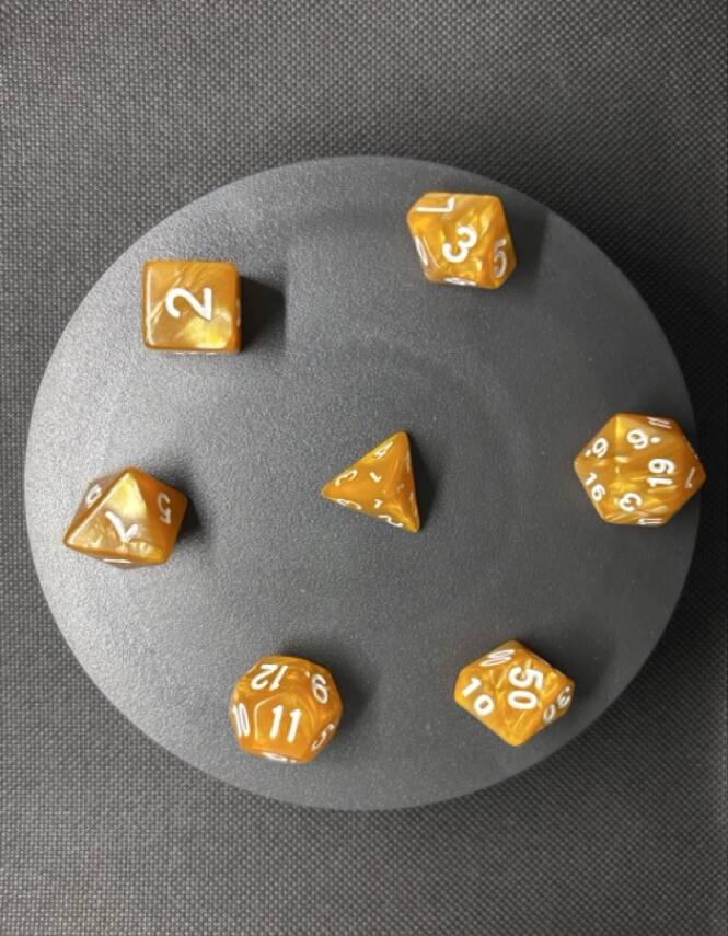 DND FRP 7’li Zar Seti – Sedefli Kahverengi | Dungeons & Dragons Masaüstü RPG Oyun Zarı Seti - 7