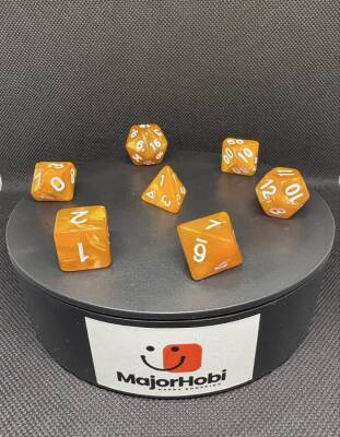 DND FRP 7’li Zar Seti – Sedefli Kahverengi | Dungeons & Dragons Masaüstü RPG Oyun Zarı Seti