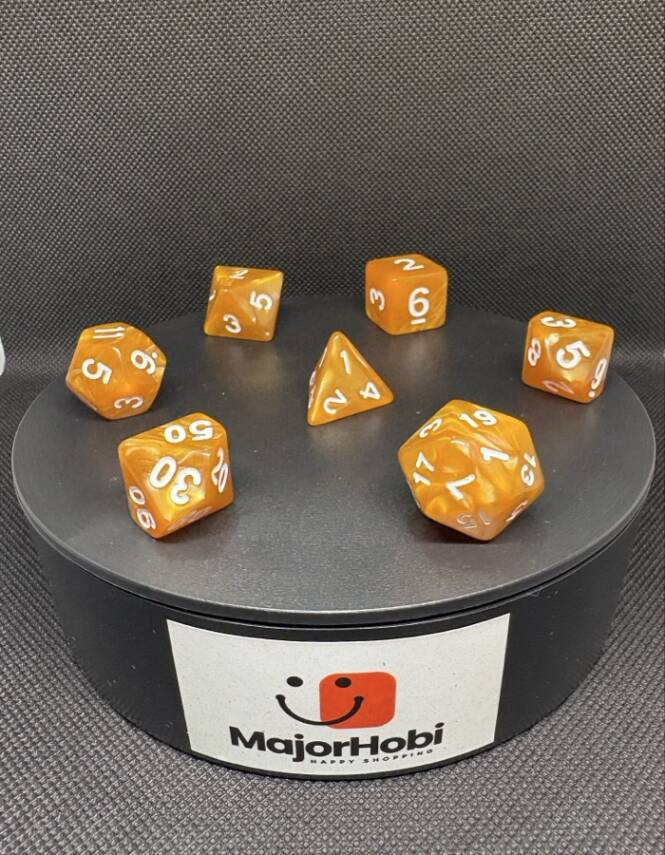 DND FRP 7’li Zar Seti – Sedefli Kahverengi | Dungeons & Dragons Masaüstü RPG Oyun Zarı Seti - 6