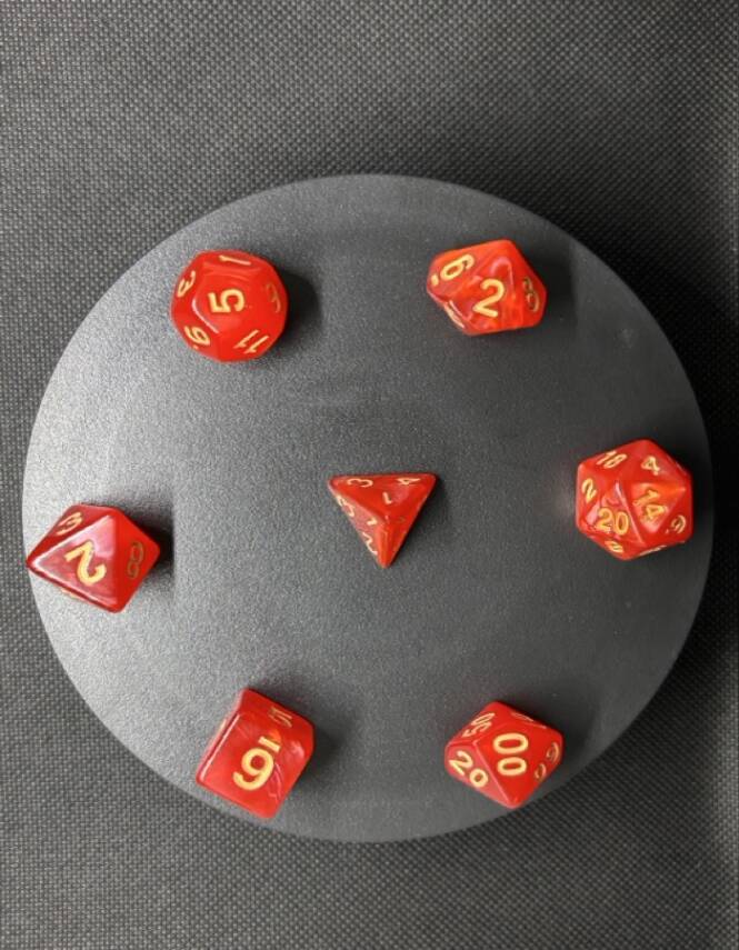 DND FRP 7’li Zar Seti – Sedefli Kırmızı | Dungeons & Dragons Masaüstü RPG Oyun Zarı Seti - 3