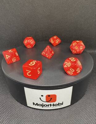 DND FRP 7’li Zar Seti – Sedefli Kırmızı | Dungeons & Dragons Masaüstü RPG Oyun Zarı Seti