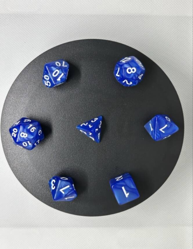 DND FRP 7’li Zar Seti – Sedefli Mavi | Dungeons & Dragons Masaüstü RPG Oyun Zarı Seti - 3