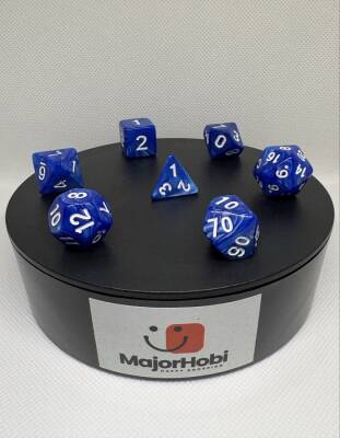 DND FRP 7’li Zar Seti – Sedefli Mavi | Dungeons & Dragons Masaüstü RPG Oyun Zarı Seti - 4