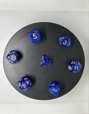 DND FRP 7’li Zar Seti – Sedefli Mavi | Dungeons & Dragons Masaüstü RPG Oyun Zarı Seti - 3