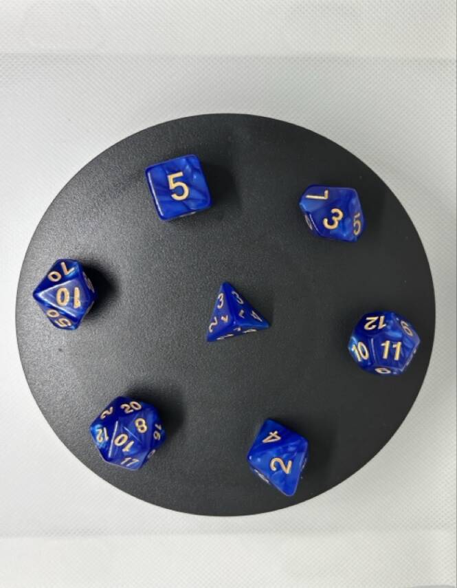 DND FRP 7’li Zar Seti – Sedefli Mavi | Dungeons & Dragons Masaüstü RPG Oyun Zarı Seti - 3