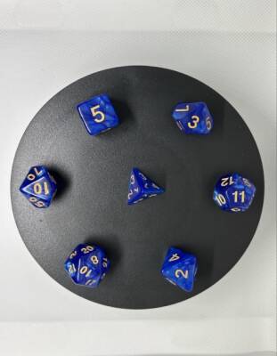 DND FRP 7’li Zar Seti – Sedefli Mavi | Dungeons & Dragons Masaüstü RPG Oyun Zarı Seti - 5