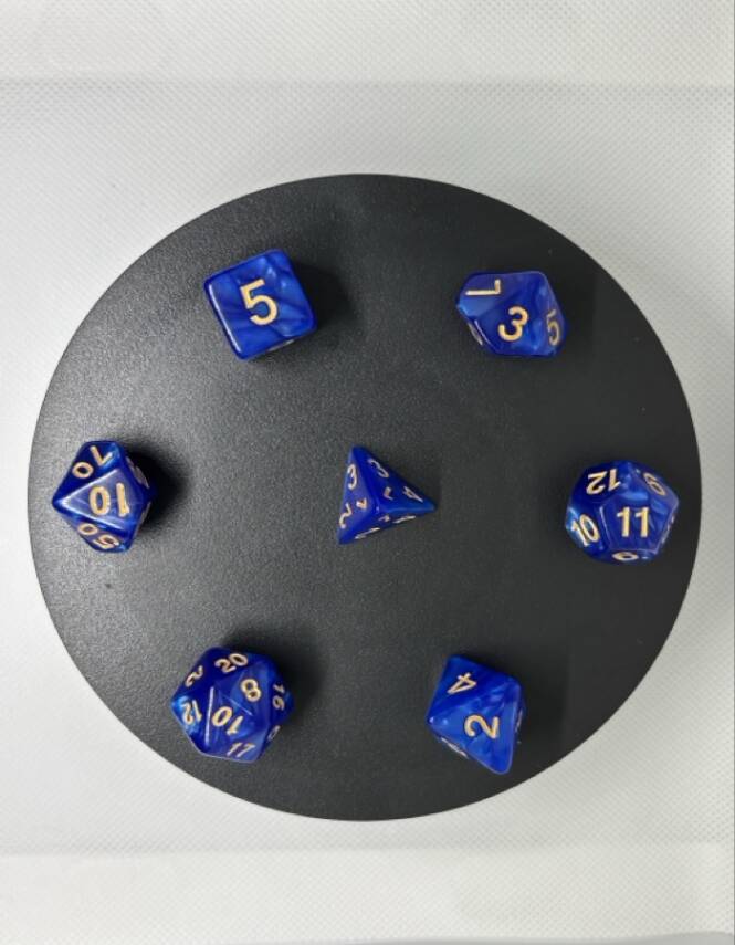 DND FRP 7’li Zar Seti – Sedefli Mavi | Dungeons & Dragons Masaüstü RPG Oyun Zarı Seti - 5