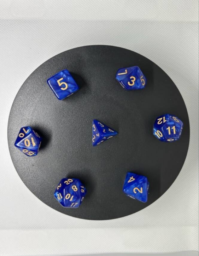 DND FRP 7’li Zar Seti – Sedefli Mavi | Dungeons & Dragons Masaüstü RPG Oyun Zarı Seti - 7