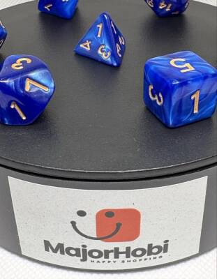 DND FRP 7’li Zar Seti – Sedefli Mavi | Dungeons & Dragons Masaüstü RPG Oyun Zarı Seti - 4