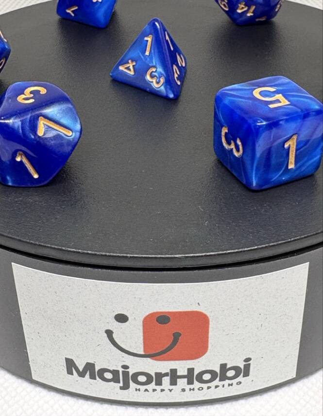DND FRP 7’li Zar Seti – Sedefli Mavi | Dungeons & Dragons Masaüstü RPG Oyun Zarı Seti - 4