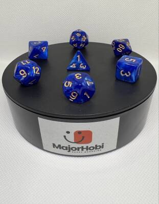 DND FRP 7’li Zar Seti – Sedefli Mavi | Dungeons & Dragons Masaüstü RPG Oyun Zarı Seti - 6