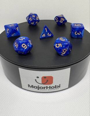 DND FRP 7’li Zar Seti – Sedefli Mavi | Dungeons & Dragons Masaüstü RPG Oyun Zarı Seti - 8